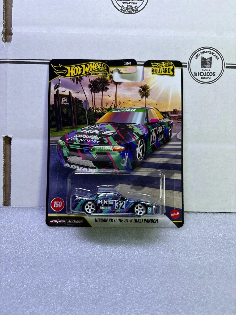 Hot wheels Nissan Skyline GT-R (R32) Pandem - Blue/Green Racing Car